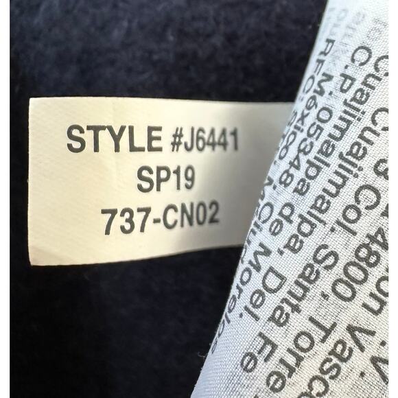 J. Crew Everyday Pure Cashmere Crewneck Sweater with Leopard Heart Blue Size S - Picture 12 of 12